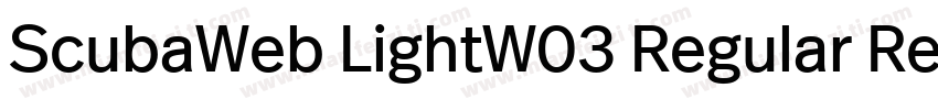 ScubaWeb LightW03 Regular Regular字体转换